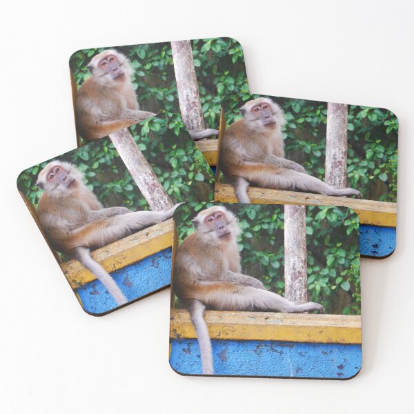 Item preview, Colourful leaning monkey designed and sold by EWoodward-Photo.