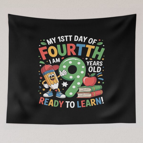 Item preview, First Day Of 4th Grade 9 Years Old Ready To Learn Dabbing designed and sold by tabdejinti.