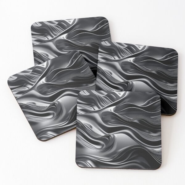 Item preview, Liquid Black Waves – Futuristic Abstract Metallic Fluid Texture designed and sold by Lazy Planet.
