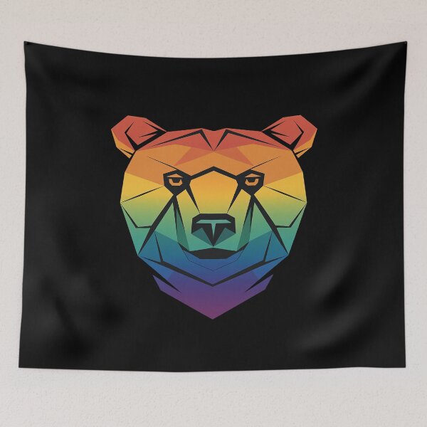 Item preview, LGBT Papa Gay Pride Month - Geometric Bear designed and sold by khorbiasieno.