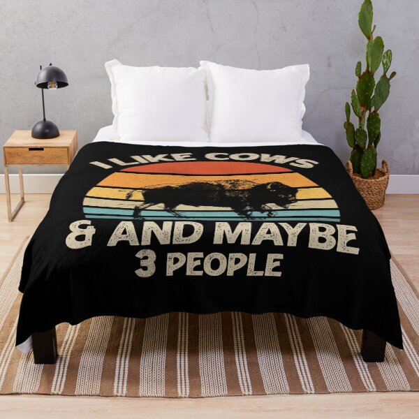Item preview, Vintage Buffalo Design – I Like Cows & Maybe 3 People Funny Shirt designed and sold by LarryMBrown.