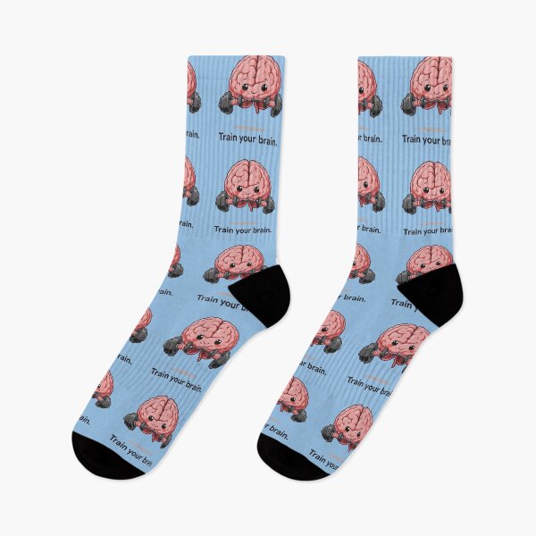 Item preview, Train Your Brain – Cute Motivational Brain Gym Design designed and sold by PureBrain.