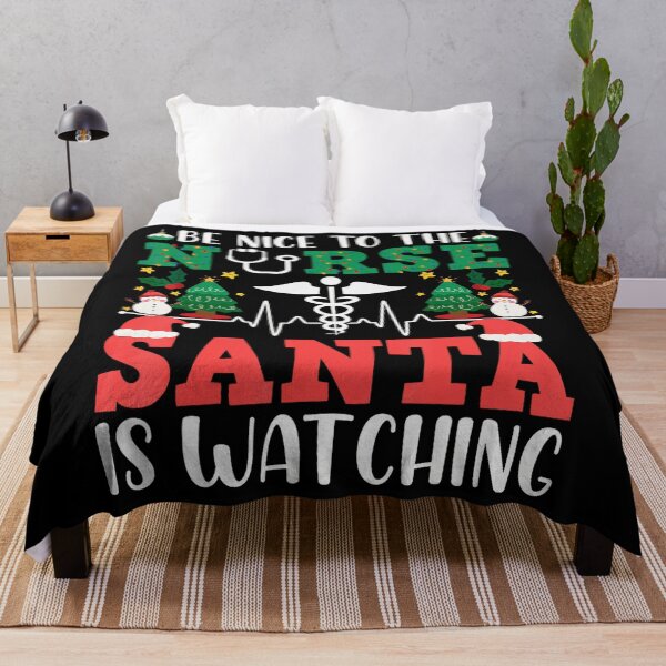 Item preview, The Watching Classic Vintage Nice To Retro Nurse Nurse Be Santa is Christmas designed and sold by FrankyTepper.