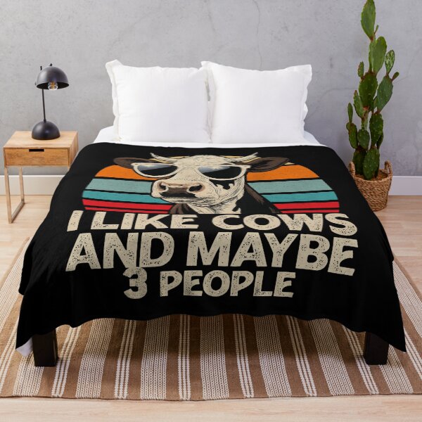 Item preview, Cool Cow with Sunglasses – I Like Cows & Maybe 3 People Funny Design designed and sold by LarryMBrown.