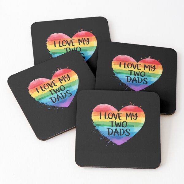 Item preview, I Love My Two Dads LGBT Flag Lesbian Pride Parades Rainbow designed and sold by VasilisLamArt.