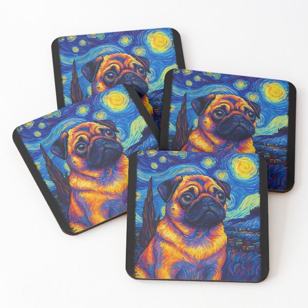 Item preview, STARRY NIGHT - PUG | Pets and Dogs lovers for Men and Women t-shirt designed and sold by panchiTWO.