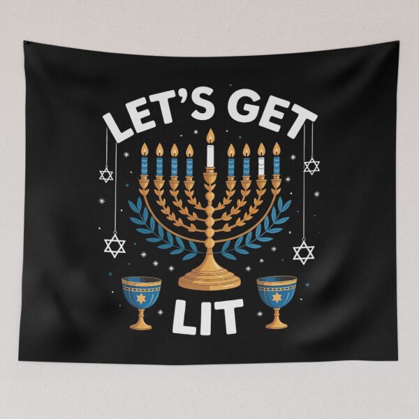 Item preview, Let's Get Lit Hanukkah Jew Menorah Jewish Chanukkah Xmas designed and sold by Bandikonsalez.