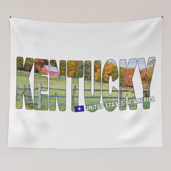 Item preview, KENTUCKY United States of America - Red Barn on Farm designed and sold by Adam Gormley.