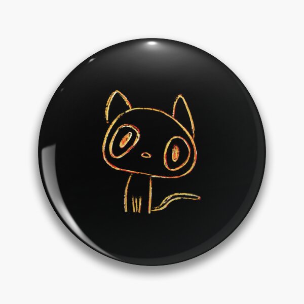 Item preview, Whimsical Crayon Kitten (Black Ver.) designed and sold by KristenHSmolen.