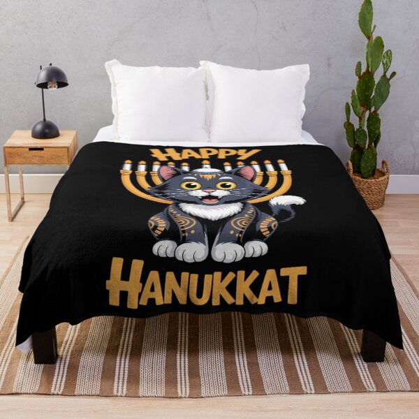 Item preview, Funny Happy Hanukkah Hanukkat Jewish Cat Menorah Chanukah designed and sold by Bandikonsalez.