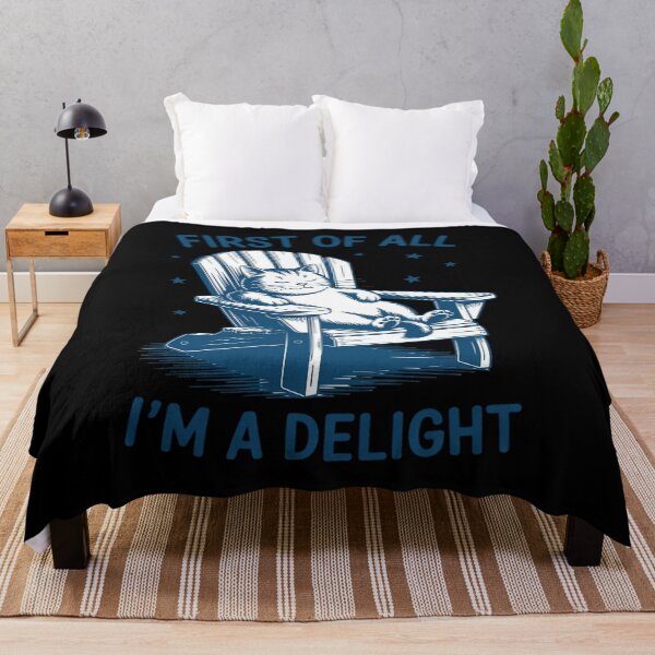 Item preview, First Of All I'm A Delight Sarcastic funny Cat designed and sold by ticlitule.