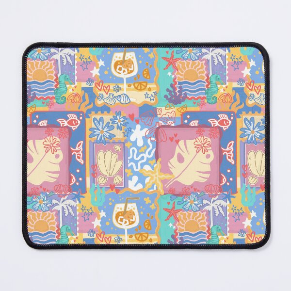 Item preview, Coastal Summer Collage – Retro Beach Pattern designed and sold by PaperAndSkye.