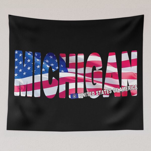 Item preview, MICHIGAN United States of America - Sticker Tee Shirt designed and sold by Adam Gormley.