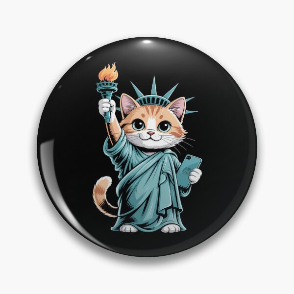 Item preview, Cute Kawaii Cat Statue Of Liberty I Love New York NYC designed and sold by papertaless.