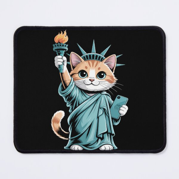 Item preview, Cute Kawaii Cat Statue Of Liberty I Love New York NYC designed and sold by papertaless.