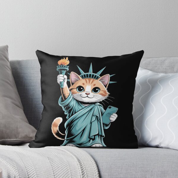 Item preview, Cute Kawaii Cat Statue Of Liberty I Love New York NYC designed and sold by papertaless.