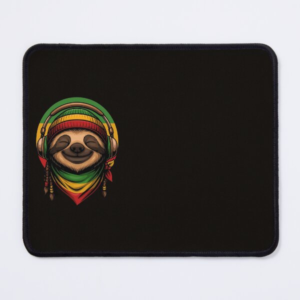 Item preview, Reggae Sloth Headphones Rastafarian Chill Vibes Music Art designed and sold by anandsiva2703.