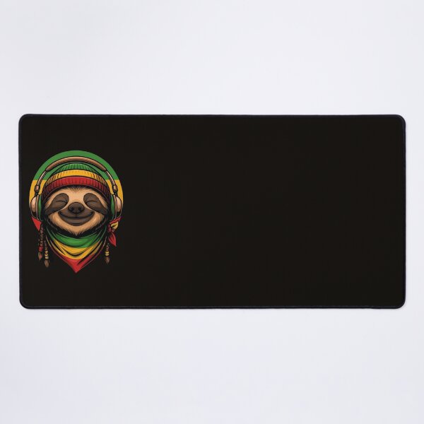 Item preview, Reggae Sloth Headphones Rastafarian Chill Vibes Music Art designed and sold by anandsiva2703.
