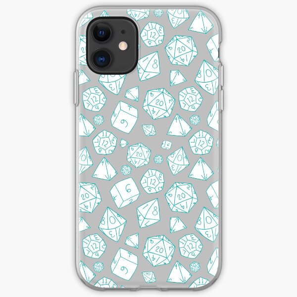 Dice! Dice! Dice! — Teal and Grey iPhone Soft Case