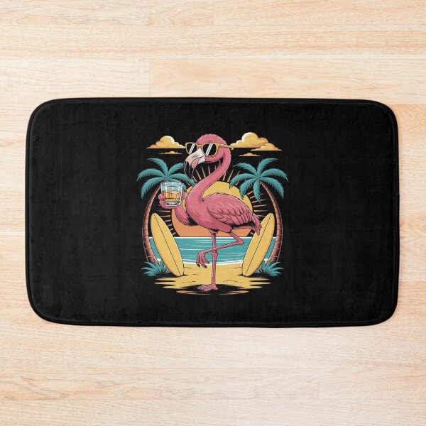 Item preview, Flamingo Sunglasses Drinking Whiskey On Beach Funny Summer designed and sold by BiellaSar.