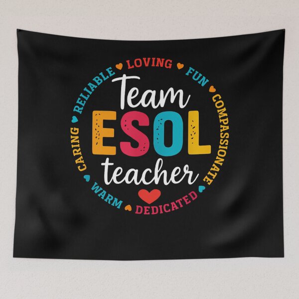 Item preview, Back to school Teachers Crew Students - Team ESOL Teacher designed and sold by papertaless.