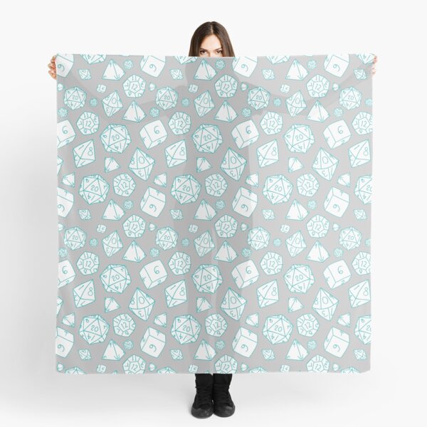 Dice! Dice! Dice! — Teal and Grey Scarf