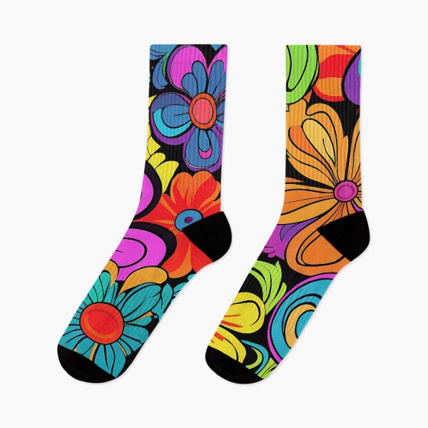 Item preview, Retro 1960's Colorful And Bright Hippie Flowers Designs designed and sold by DEC02.