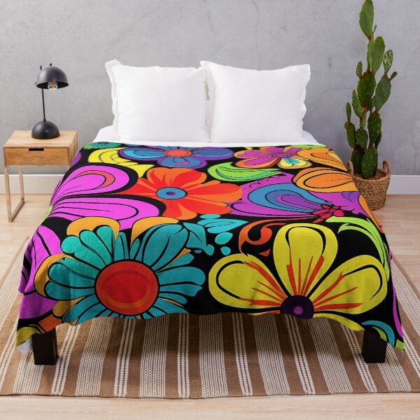 Item preview, Retro 1960's Colorful And Bright Hippie Flowers Designs designed and sold by DEC02.