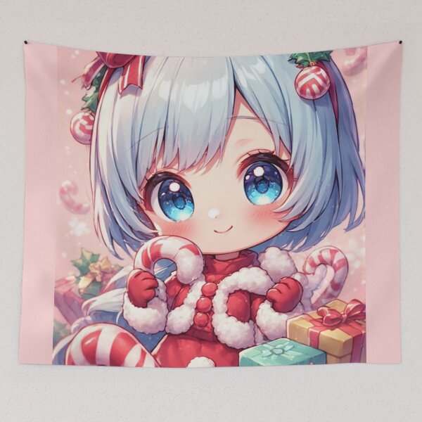 Item preview, Cute chibi girl at Christmas designed and sold by ArtsJulian.