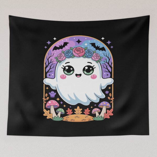 Item preview, Floral Ghost Halloween Cute Ghost Coquette Bows designed and sold by August4Laughs25.