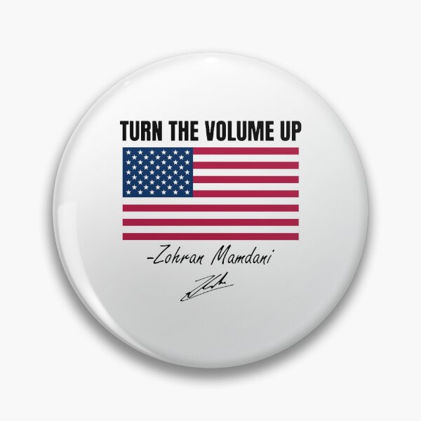 Item preview, Turn The Volume Up Zohran Mamdani Signature American Flag  designed and sold by jimfarrepo.