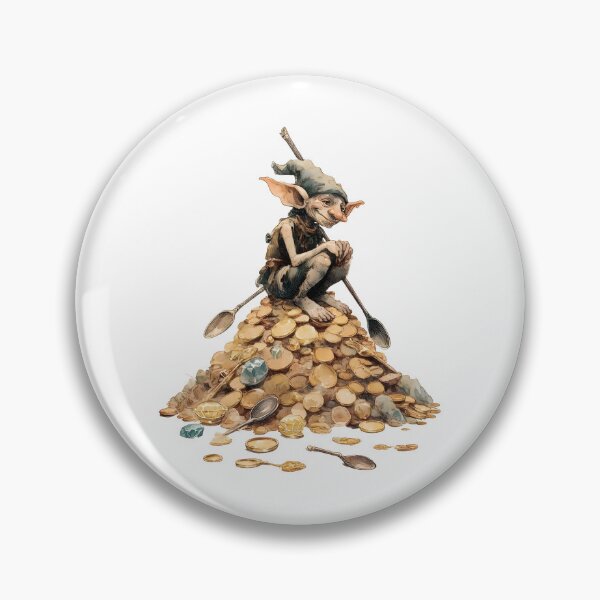Item preview, Treasure Hoarding Goblin – Goblincore Fantasy Art of Gold and Trinkets designed and sold by Goblinlife.