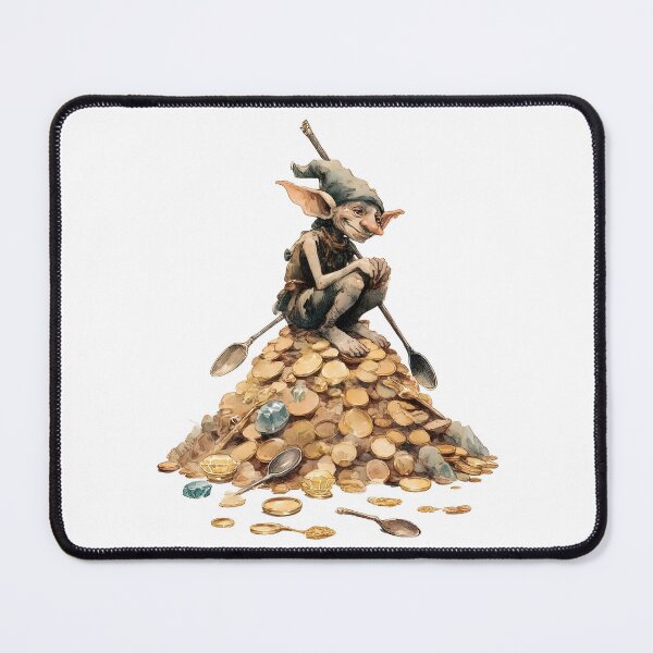 Item preview, Treasure Hoarding Goblin – Goblincore Fantasy Art of Gold and Trinkets designed and sold by Goblinlife.