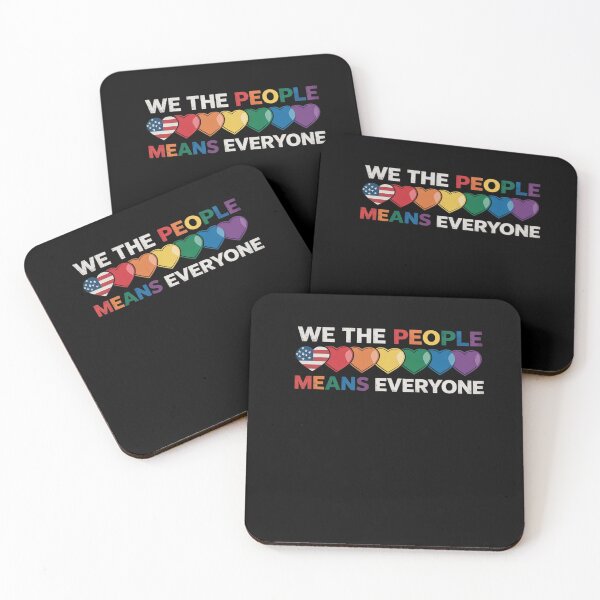 Item preview, We The People Means Everyone US Constitution LGBT Pride 1 designed and sold by MinaReinger.