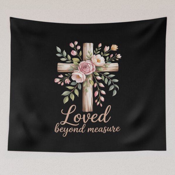 Item preview, Floral Loved Beyond Measure Bible Religious Cross Christian designed and sold by August4Laughs25.