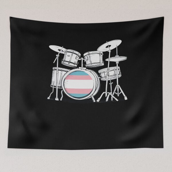 Item preview, Transgender Pride Drums LGBT-Q Ally Trans Drummer designed and sold by RayArmstrong.