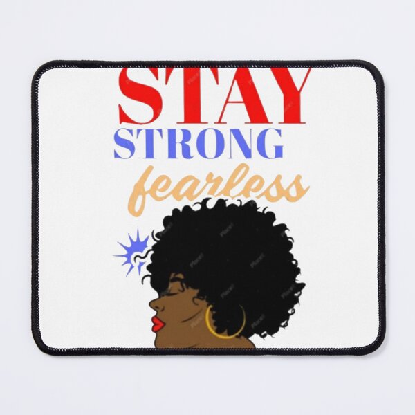 Item preview, STAY STRONG fearless - Empowering Afro Profile Motivation Graphic designed and sold by GenZFashion000.