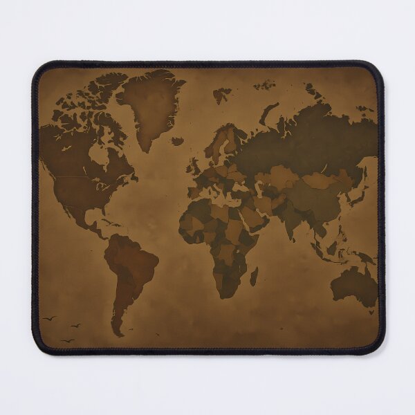 Item preview, Antique World Map – Elegant Vintage Earth Tone Design designed and sold by mhose3.