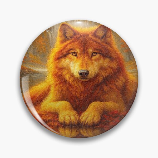 Item preview, “Autumn Guardian: The Wolf Beneath the Falls” designed and sold by alw951.