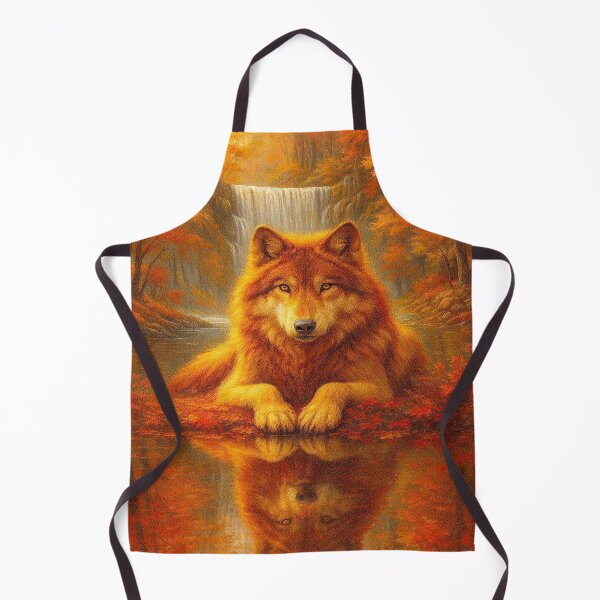 Item preview, “Autumn Guardian: The Wolf Beneath the Falls” designed and sold by alw951.