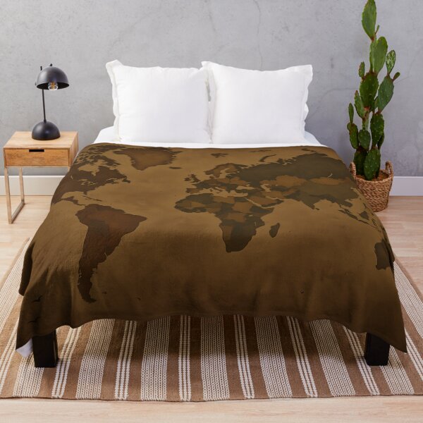 Item preview, Antique World Map – Elegant Vintage Earth Tone Design designed and sold by mhose3.