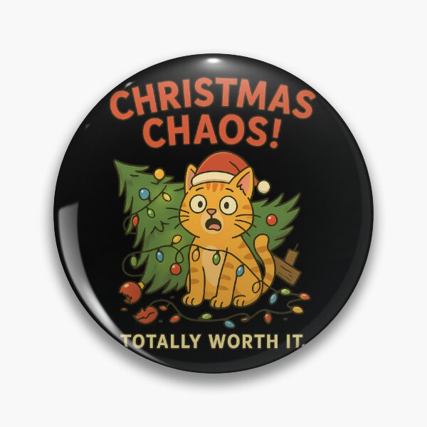 Item preview, Christmas Chaos – Funny Cat and Christmas Tree Mishap designed and sold by TimsahAkkus.