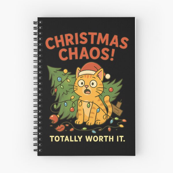 Item preview, Christmas Chaos – Funny Cat and Christmas Tree Mishap designed and sold by TimsahAkkus.