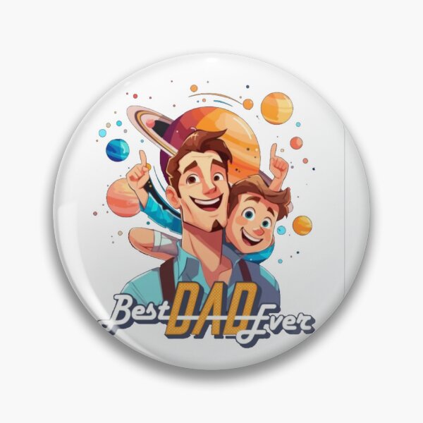 Item preview, Best Dad Ever - Father and Son Cosmic Space Cartoon Art Graphic designed and sold by GenZFashion000.