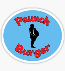 Paunch Burger Logo Parks and Recreation Sticker