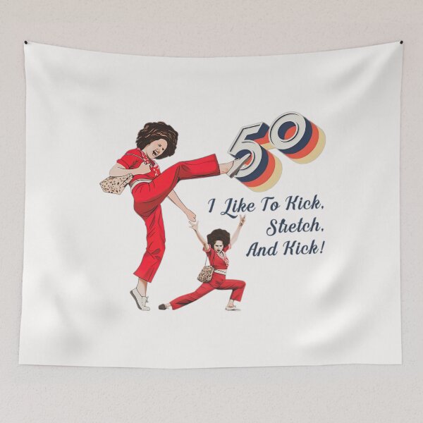 Item preview, Sally Omalley, I'm 50 I Like To Kick Stretch And Kick designed and sold by Shop-Cardinalch.