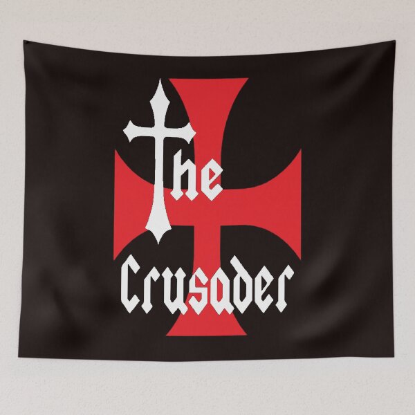 Item preview, The Crusader 2 – Gothic Templar Cross on a black background designed and sold by Marcel1966.