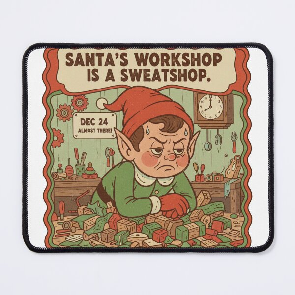 Item preview, Funny retro Elf Christmas humor designed and sold by jheinart.