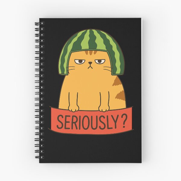 Artikelvorschau, Lustige Katze mit Wassermelonenhelm – „Im Ernst?“ Meme-T-Shirt-Design entworfen und verkauft von A&M.