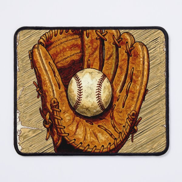 Item preview, Born Ready - Vintage Baseball Glove and Ball Design designed and sold by Hen-C-Art.